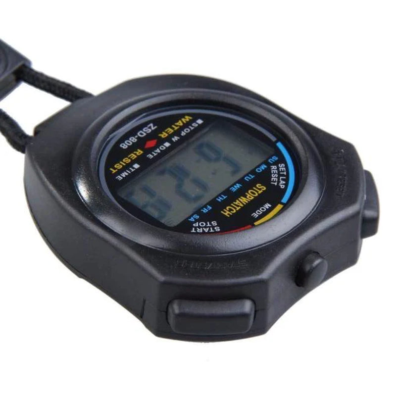 2-Piece Digital Stopwatch Sports Counter Set - Chronograph Timer & Odometer Watch