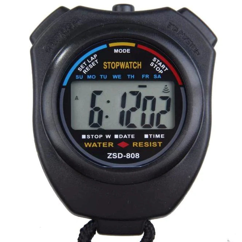 2-Piece Digital Stopwatch Sports Counter Set - Chronograph Timer & Odometer Watch