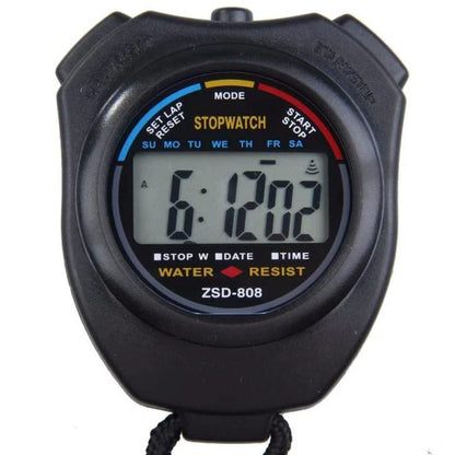 2-Piece Digital Stopwatch Sports Counter Set - Chronograph Timer & Odometer Watch